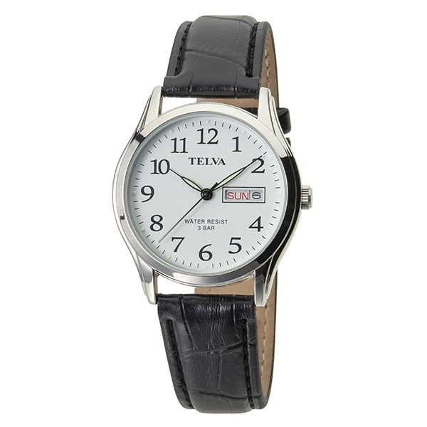 クレファー CREPHA TELVA テルバ アナログウオッチ メンズ 曜日 日付 腕時計 CREPHA（クレファー） ブラック×ホワイト TE-AM176-WTS