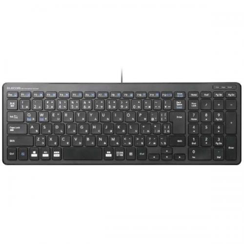 エレコム ELECOM 有線超薄型コンパクトキーボード ブラック TK-FCP097BK