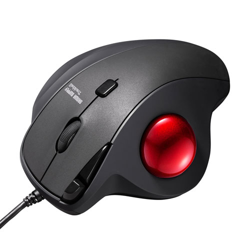 サンワサプライ SANWA SUPPLY 有線トラックボール 親指操作タイプ MA-TB184BK