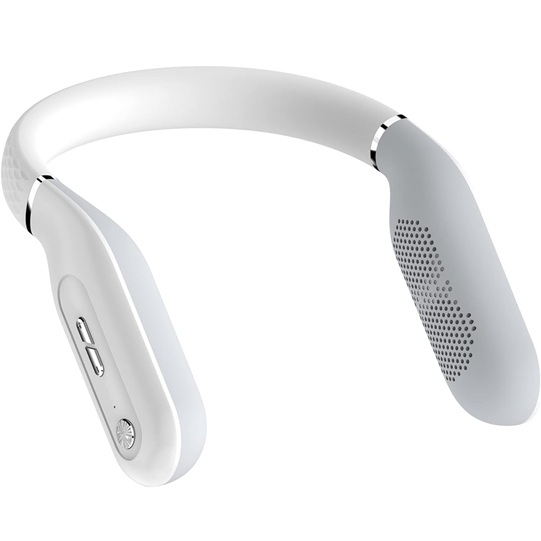 FFF ネックスピーカー スピーカー Bluetooth 5.0 ワイヤレス ウェアラブルネックスピーカー 首掛けスピーカー ホワイト FFF-BS04N