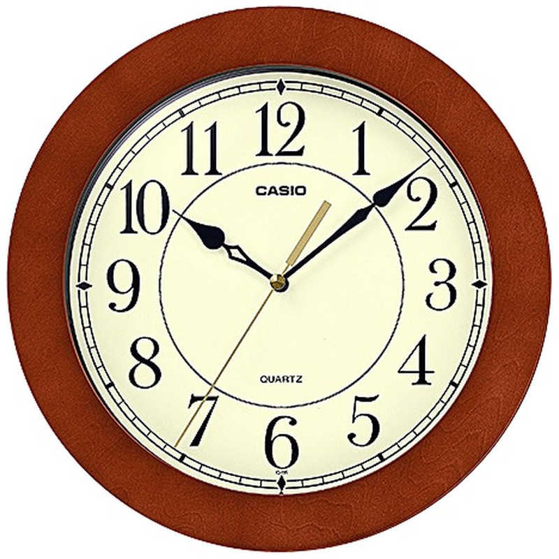 カシオ 掛時計 CASIOCLOCK 濃茶木 IQ-135-5JF