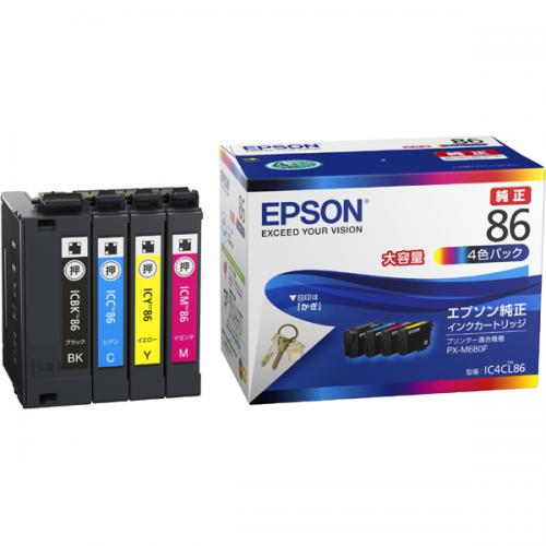 エプソン EPSON 純正インクカートリッジ 4色セット 大容量 IC4CL86
