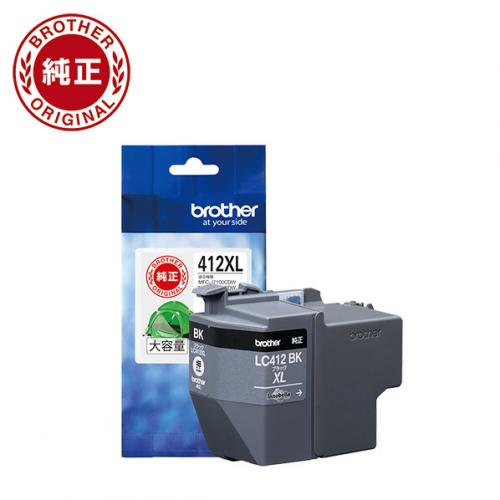 ブラザー brother 純正インクカートリッジ 大容量タイプ　ブラック LC412XLBK