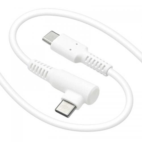 ラスタバナナ RastaBanana L字型 TypeC柔らかケーブル PD対応 1m ホワイト R10CACC3A02WH