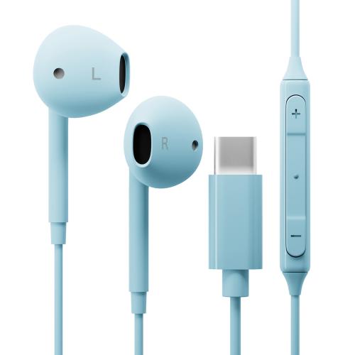 PGA ピージーエー USB Type-C ステレオイヤホン ブルー PG-SEIE2BL3