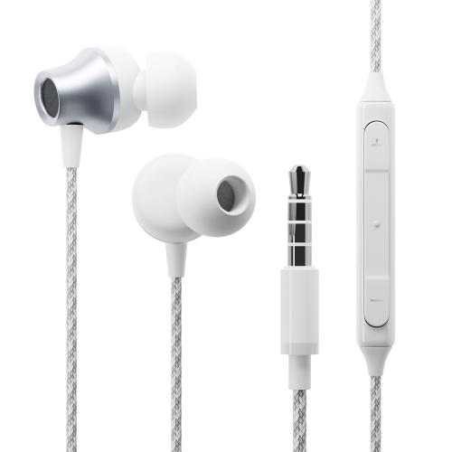 PGA ピージーエー 3.5mmイヤホンプラグ ステレオイヤホン タフケーブル カナルタイプ ホワイト PG-SETC1WH4