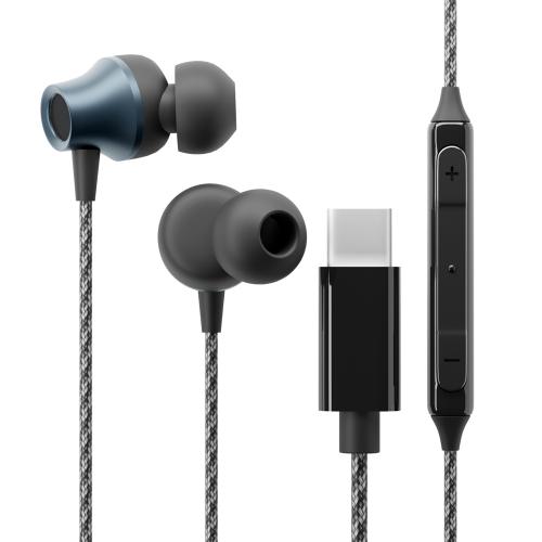 PGA ピージーエー USB Type-C ステレオイヤホン タフケーブル カナルタイプ ブラック PG-SETC2BK3