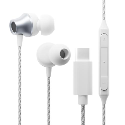 PGA ピージーエー USB Type-C ステレオイヤホン タフケーブル カナルタイプ ホワイト PG-SETC2WH4