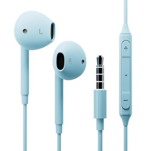 PGA ピージーエー 3.5mmイヤホンプラグ ステレオイヤホン ブルー PG-SEIE1BL3