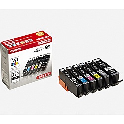 Canon 純正インクタンク 6色マルチパック 大容量 BCI-351XL+350XL/6MP キヤノン(キャノン)
