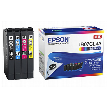 エプソン EPSON 純正インクカートリッジ 4色パック IB07CL4A