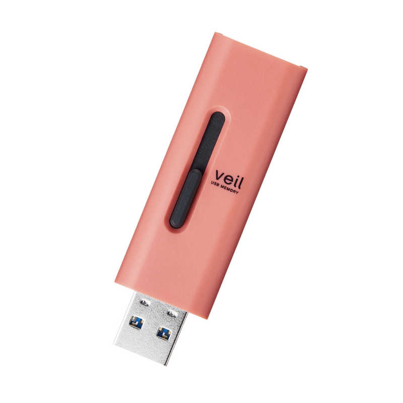 エレコム ELECOM エレコム スライド式USB3-2(Gen1)メモリ レッド　容量：64GB MF-SLU3064GRD