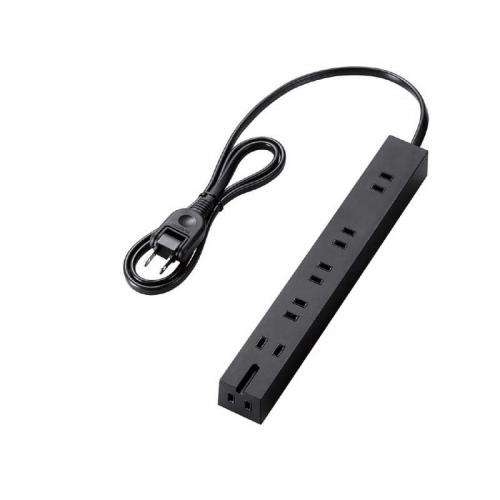 エレコム ELECOM 電源タップ スタンダード雷 超強力タップ6口1m T-KM01-2610BK
