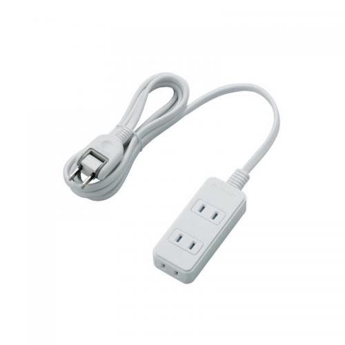 エレコム ELECOM シャッタータップ 3個口 2m ホワイト T-ST02N-2320WH