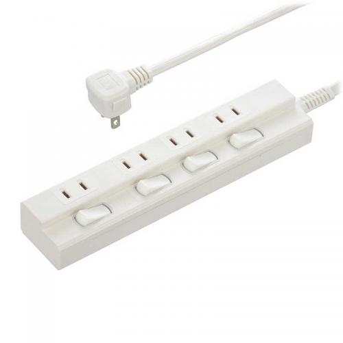オーム電機 OHM 節電タップ 4個口 1m HS-TP41EDLP22