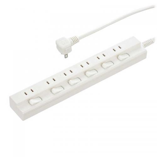 オーム電機 OHM 節電タップ 6個口 1m HS-TP61EDLP22