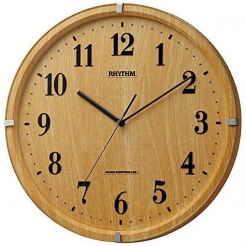 リズム時計 RHYTHM 電波掛け時計 ライブリーアリス 薄茶木目仕上 8MY501SR07