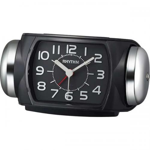 リズム時計 RHYTHM 大音量ベル目覚まし時計 タフバトラー647 黒色 8RA647SR02