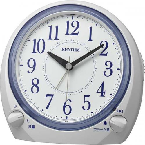 リズム時計 RHYTHM 目覚まし時計 デュアルサウンドR648 白 8RA648SR03