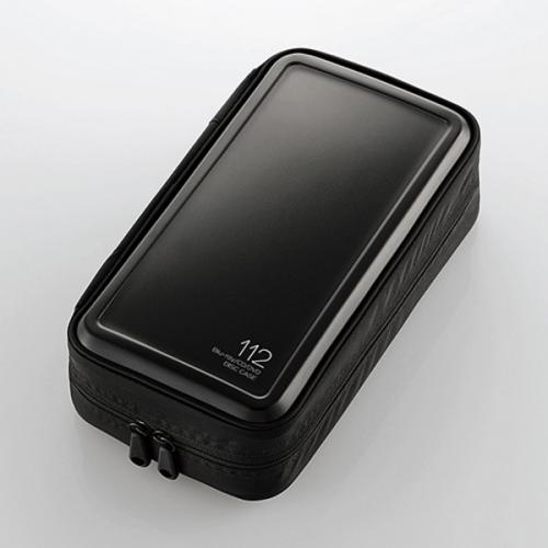 エレコム ELECOM CD DVD Blu-rayケース セミハード ファスナー付 112枚収納 ブラック CCD-HB112BK