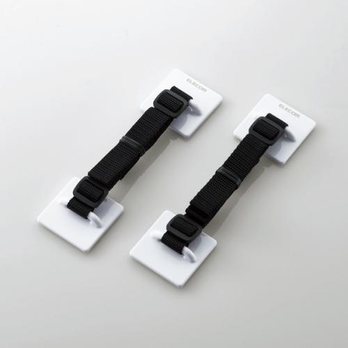 エレコム ELECOM TV用耐震ベルト ～75V用 強力粘着シールタイプ 2本入 TS-002N2