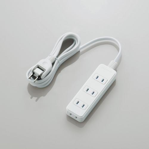 エレコム ELECOM シャッタータップ 雷ガード 4個口 2m ホワイト T-KST02-22420WH