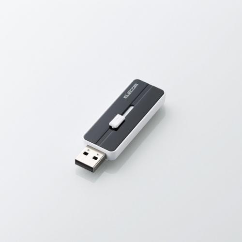 エレコム ELECOM USBメモリ 16GB USB3.1(Gen1) USB3.0 USB2.0 スライド式 Windows11 Mac Chrome ブラック MF-KNU316GBK