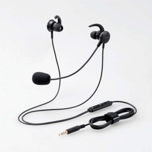 エレコム ELECOM ヘッドセット 両耳 有線 イヤホン マイクアーム 付 イヤホンジャック 3極 4極 接続 テレワーク WEB会議 オンライン授業 ブラック HS-EP15TBK