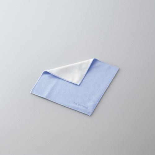 エレコム ELECOM クリーニングクロス マイクロファイバー 2段階でしっかり拭き取れる 洗濯可能 油脂汚れ 1枚 ブルー KCT-003BU