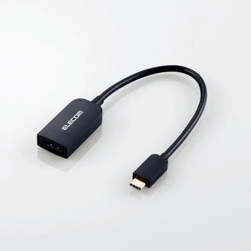 エレコム ELECOM displayport hdmi usb type-c 変換 アダプタ 4k 2k 3840×2160 / 30hz 正規 認証 windows / mac 対応 ディスプレイ テレビ プロジェクター bk AD-CHDMIBK2