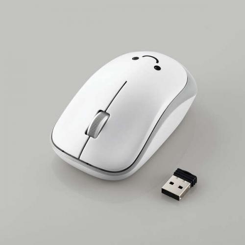 エレコム ELECOM ワイヤレスマウス 無線 IR LED 3ボタン 抗菌 静音 省電力 Mサイズ ホワイト ENELOシリーズ エレコム M-IR07DRSKWH