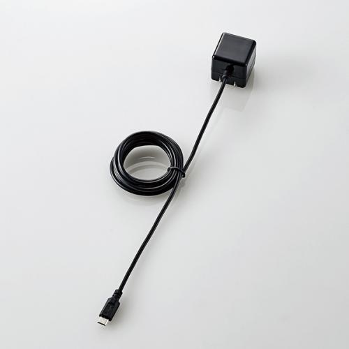 エレコム ELECOM スマートフォン用AC充電器 キューブ型 1A出力 ケーブル一体 microB 1.5m ホワイトフェイス MPA-ACMAC155WF