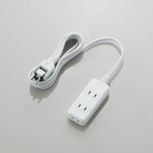 エレコム ELECOM シャッタータップ 雷ガード 3個口 2m ホワイト T-KST02-22320WH