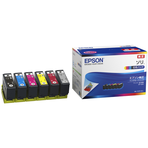 エプソン EPSON 純正インクカートリッジ 6色パック SOR-6CL