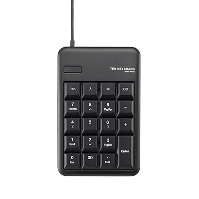 ELECOM テンキーパッド 有線 USBポート付 ブラック TK-TCM012BK エレコム