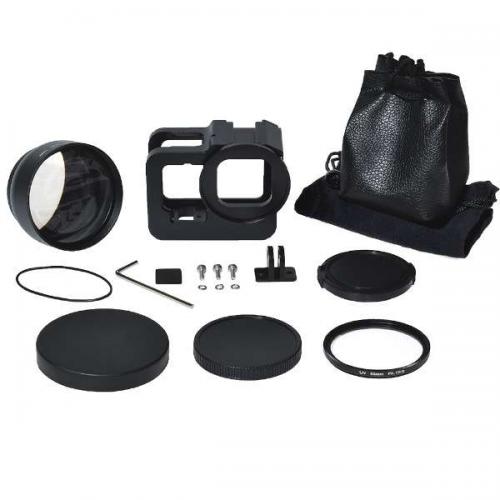 GLIDER グライダー HERO11/10/9Black用 望遠レンズセット UVカットレンズ付き GLD5222MJ130