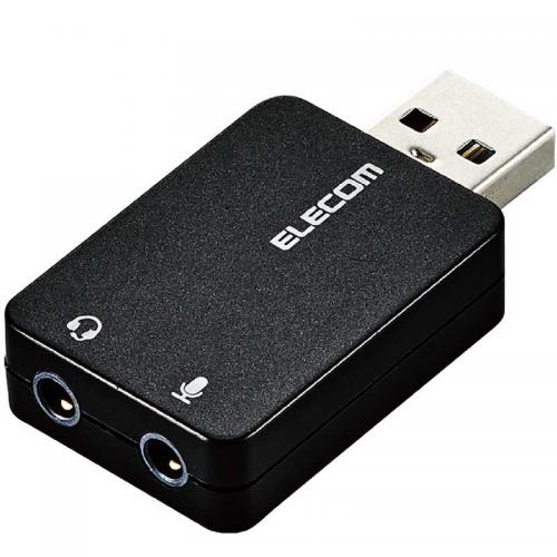 エレコム ELECOM USBオーディオ変換アダプタ USB-AADC01BK