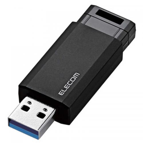 エレコム ELECOM USB3.1(Gen1)対応 ノック式USBメモリ MF-PKU3064GBK