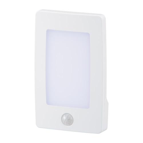 オーム OHM LEDナイトライト 明暗・人感センサー 薄型 白色LED NIT-ALA6JL2-WN