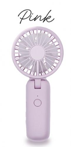 グローバルジャパン GLOBALJAPAN  Wブレード ハンディファン ラベンダーピンク J4674