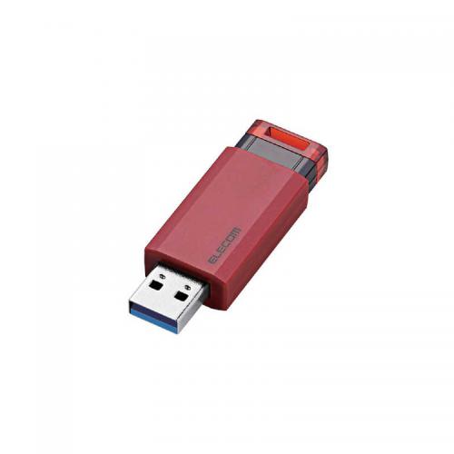 エレコム ELECOM USB3.1(Gen1)対応 ノック式USBメモリ 64GB レッド MF-PKU3064GRD