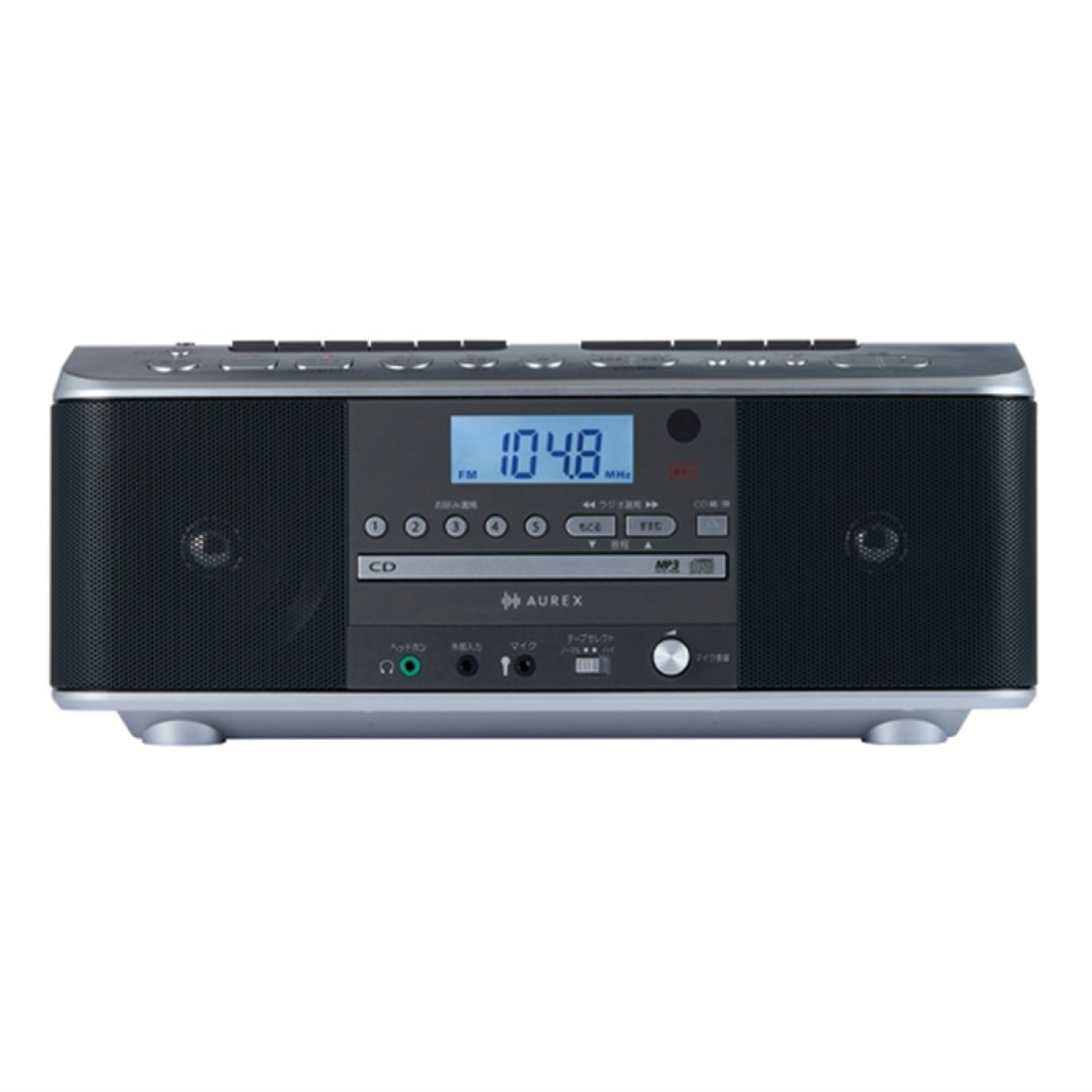 東芝 TOSHIBA CDラジカセ Aurex シルバー AX-KCRW70-S