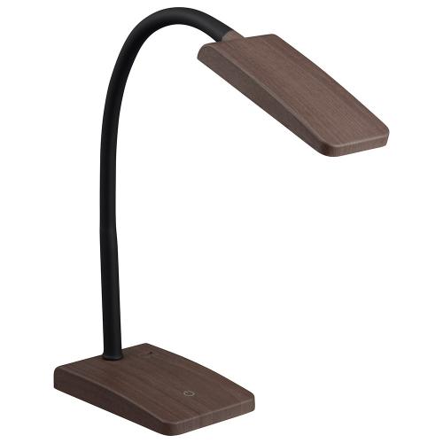 オーム電機 OHM LEDデスクランプ 昼白色 ブラウン木目調 DS-LS20-T
