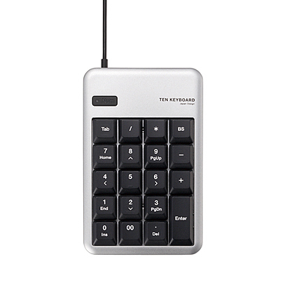 エレコム ELECOM USB テンキーパッド メンブレン シルバー TK-TCM011SV