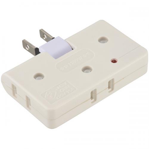 オーム電機 OHM 雷に強いコーナータップ 3個口白HS-AKS3PBT-W