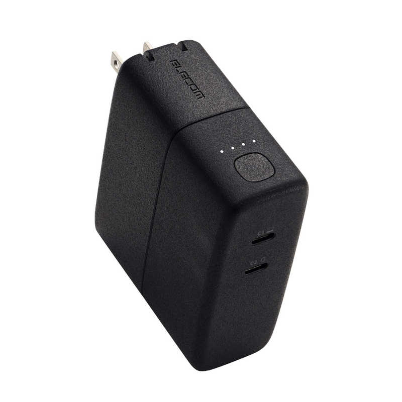 エレコム ELECOM AC充電器一体モバイルバッテリー（5000mAh/67W/C×2） DE-AC11-5000BK