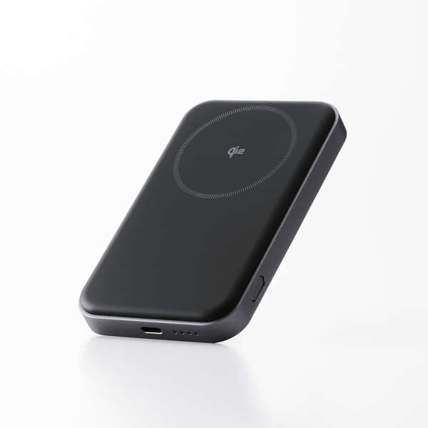 エレコム ELECOM Qi2ワイヤレスモバイルバッテリー(5000mAh/20W) ブラック DE-C68-5000BK
