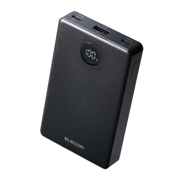 エレコム ELECOM 半固体モバイルバッテリー(10000mAh/35W) ブラック DE-C86-10000BK
