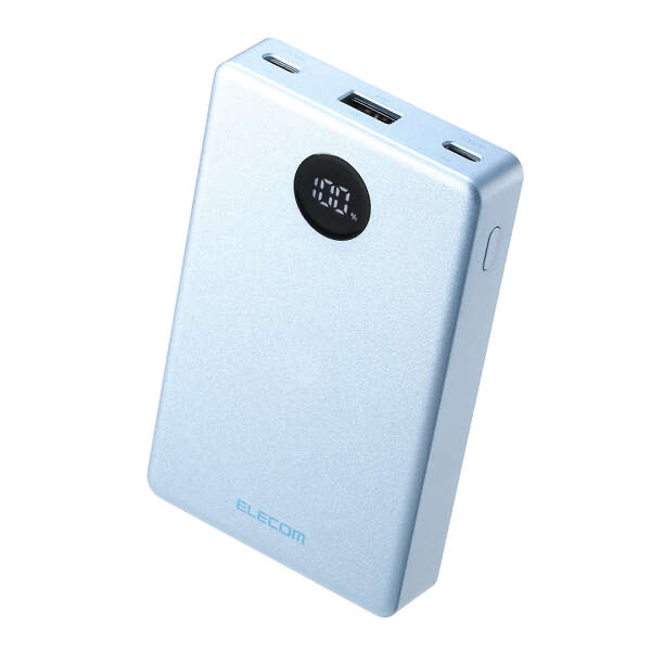 エレコム ELECOM 半固体モバイルバッテリー(10000mAh/35W) ブルー DE-C86-10000BU