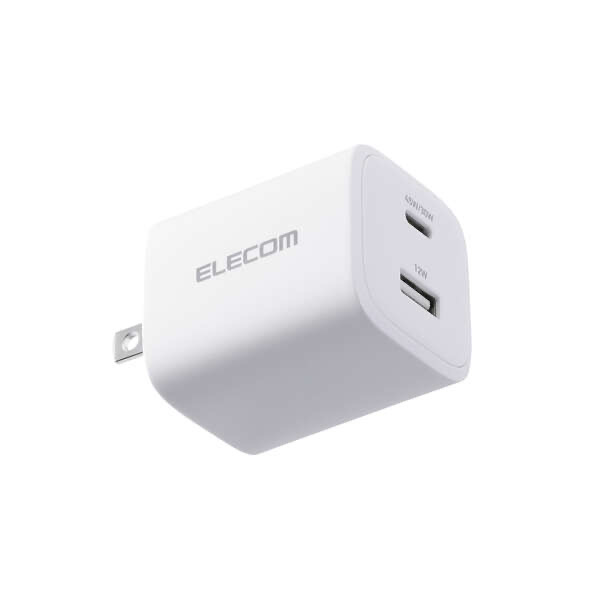 エレコム ELECOM USB Power Delivery 45W AC充電器(C×1+A×1) ホワイト MPA-AC11045WH